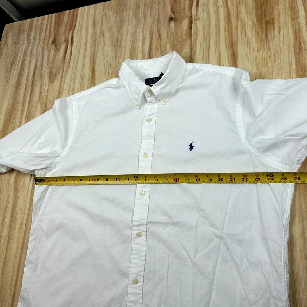 Polo Ralph Lauren Shirt Mens XL White Pony Embroidered Classic Fit Button-Down